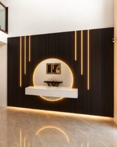 Home mirror entry wall